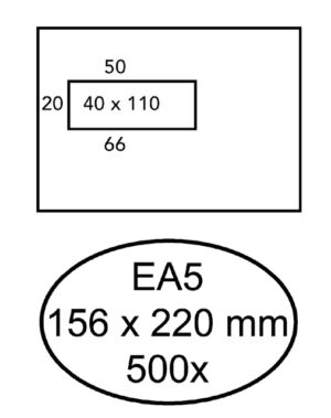 ENVELOP QUANTORE VENSTER EA5 VL40 ZK 80GR WIT