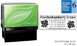 TEKSTSTEMPEL COLOP 40 GREEN BON 6R 59X23MM