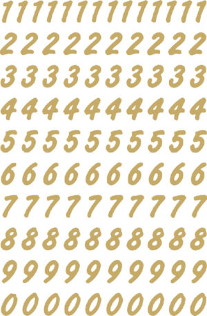ETIKET HERMA 4151 8MM NUMMER 0-9 GOUD OP TR 200ST