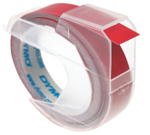 LABELTAPE DYMO 9MMX3M ROL GLOSSY VINYL PROF ROOD