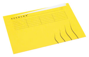 VOUWMAP SECOLOR A4 ONGELIJK GEEL