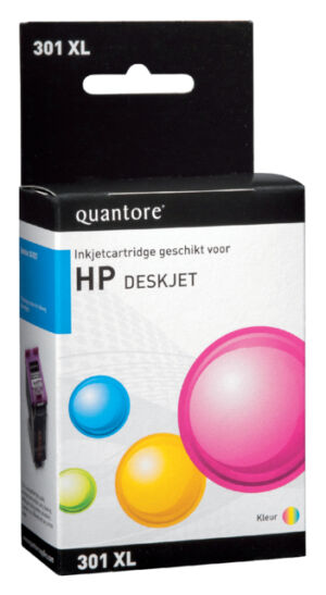INKCARTRIDGE QUANTORE HP 301XL CH564EE HC KLEUR