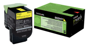 TONERCARTRIDGE LEXMARK 80C2HY0 PREBATE 3K GEEL