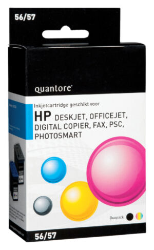 INKCARTRIDGE QUANTORE HP 56 57 SA342AE ZWART KLEUR