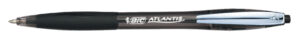 BALPEN BIC ATLANTIS SOFT METALEN CLIP ZWART