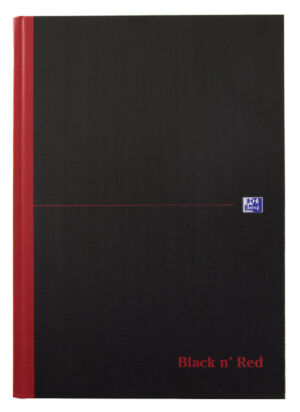 NOTITIEBOEK OXFORD BLACK N' RED A4 LIJN