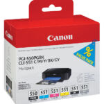 INKCARTRIDGE CANON PGI-550 CLI-551 ZWART 5 KLEUREN