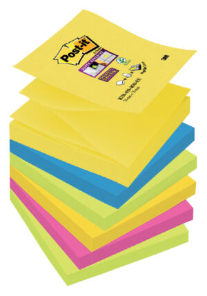 MEMOBLOK 3M POST-IT S330-6RO 76X76MM KLEURRIO