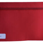 SCHOOLETUI MET RITS 15X26CM SKAI HELDER ROOD