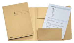 DOSSIERMAP ESSELTE 275GR 3KLEPPEN BEIGE