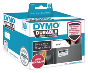 LABEL ETIKET DYMO DURABLE 19330 57MMX32MM WIT