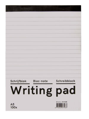 SCHRIJFBLOK BUDGET A5 60GR 80VEL LIJN