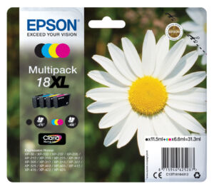 INKCARTRIDGE EPSON 18XL T1816 ZWART + 3 KLEUREN