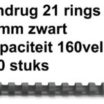BINDRUG FELLOWES 19MM 21RINGS A4 ZWART