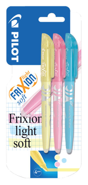 MARKEERSTIFT PILOT FRIXION SOFT BLAUW/GEEL/ROZE