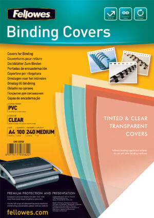 VOORBLAD FELLOWES A4 PVC 240MICRON TRANSPARANT