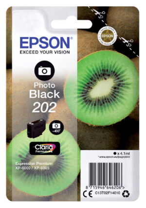 INKCARTRIDGE EPSON 202 T02F14 FOTO ZWART