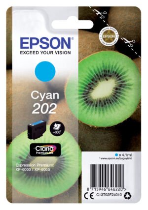 INKCARTRIDGE EPSON 202 T02F24 BLAUW