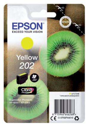 INKCARTRIDGE EPSON 202 T02F44 GEEL