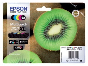 INKCARTRIDGE EPSON 202XL T02G74 ZWART + 3 KL + FZW