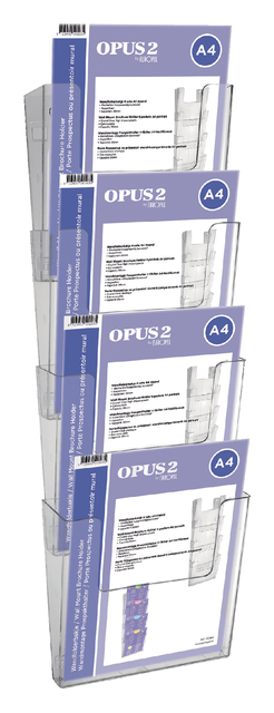 FOLDERHOUDER OPUS 2 A4 WAND STAAND KOPPELBAAR ACRY