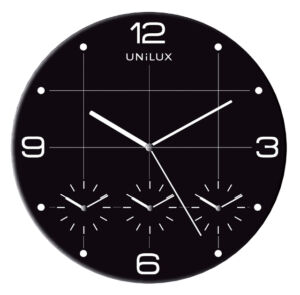 WANDKLOK UNILUX KLOK ON TIME 30.5CM METALLIC GRIJS