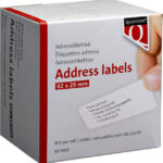 LABEL ETIKET QUANTORE DK-11209 29MMX62MM ADRES WIT