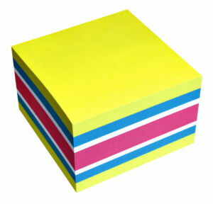 MEMOBLOK INFO NOTES KUBUS 75X75MM NEON ASSORTI