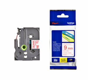 LABELTAPE BROTHER TZE-222 9MMX8M WIT/ROOD