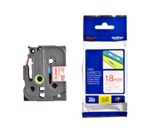 LABELTAPE BROTHER TZE-242 18MMX8M WIT/ROOD