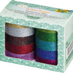 TAPE FOLIA GLITTER 5MX15MM ASSORTI
