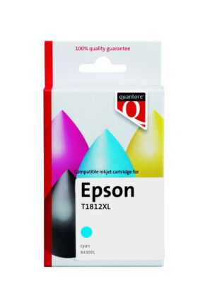 INKCARTRIDGE QUANTORE EPSON 18XL T1812 BLAUW