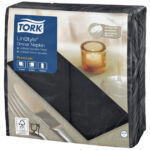 SERVET TORK 39X39CM 478151 LINSTYLE ZWART 50 STUKS