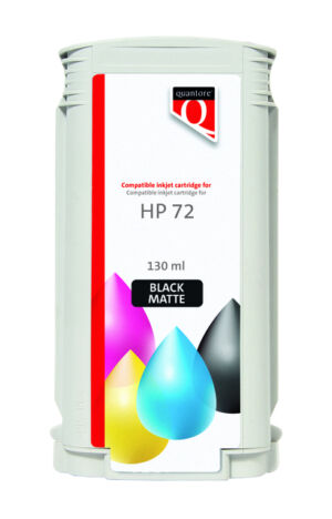 INKCARTRIDGE QUANTORE HP 72 C9403A MAT ZWART