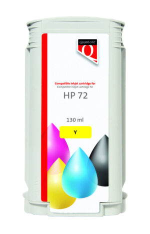 INKCARTRIDGE QUANTORE HP 72 C9373A GEEL