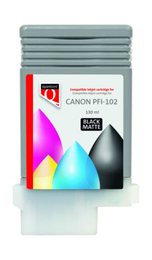 INKCARTRIDGE QUANTORE CANON PFI-102 MAT ZWART