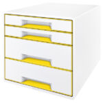 LADENBOX LEITZ WOW 4 LADEN WIT/GEEL