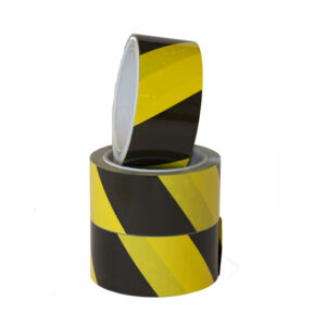 TAPE BUDGET SIGNALERINGS 50MMX66M ZWART GEEL
