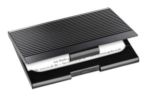 VISITEKAARTETUI SIGEL SNAP 91X56MM ZWART