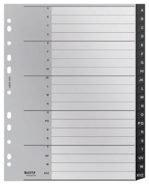 TABBLAD LEITZ RECYCLE A4 A-Z EXTRA BREED PP
