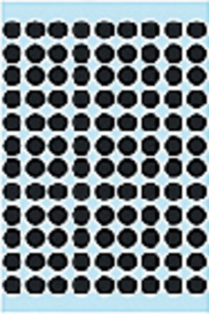 ETIKET HERMA 1849 ROND 8MM 540ST ZWART