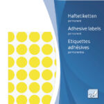 ETIKET HERMA 2231 ROND 13MM GEEL 2464ST