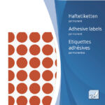 ETIKET HERMA 2232 ROND 13MM ROOD 2464ST