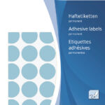 ETIKET HERMA 2253 ROND 19MM 1280ST BLAUW