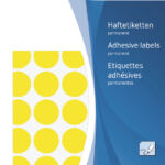 ETIKET HERMA 2251 ROND 19MM GEEL 1280ST