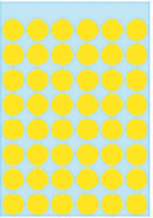 ETIKET HERMA 1861 ROND 12MM 240ST GEEL