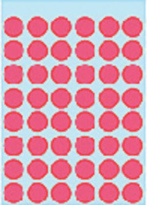 ETIKET HERMA 1866 ROND 12MM 240ST FLUOR ROOD