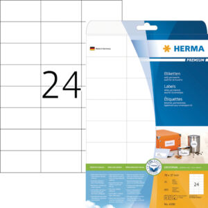 ETIKET HERMA 4390 70X37MM PREMIUM WIT 600STUKS