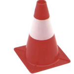 AFBAKENINGSKEGEL 30CM ROOD WIT