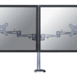 MONITORARM NEOMOUNTS D935DG 10-27" DOORVOER ZILVER
